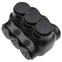 6AWG-250Kcmil Insulated 3 Port Inline Splice Connector Black Wire Connectors,Allen Hex 5/16" Insulated Cable Connectors Pre-Loaded Oxide Inhibitors,UL Listed(1pcs)