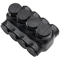 6AWG-250Kcmil Insulated 4 Port Inline Splice Connector Black Wire Connectors,Allen Hex 5/16" Insulated Cable Connectors Pre-Loaded Oxide Inhibitors,UL Listed(1pcs)