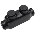 6AWG-350Kcmil Insulated 1 Port Inline Splice Connector Black Wire Connectors,Allen Hex 3/8" Insulated Cable Connectors Pre-Loaded Oxide Inhibitors,UL Listed(1pcs)