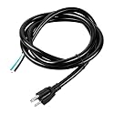 6ft 12 Gauge 3 Prong Heavy Duty Replacement Power Cord, NEMA 5-15 SJT 15A