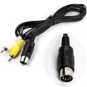6FT Audio Video AV Wire Cable 5Pin to RCA Connection Cord Compatible for Sega Genesis 1 & Mega Drive 1