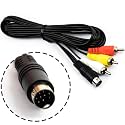 6FT Audio Video AV Wire Cable 9Pin to RCA Connection Cord Compatible for Sega Genesis 2 3 &amp; Mega Drive 2 3