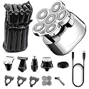 6in1 grooming kits electric shaver facial body electric razor for men hair beard trimmer bald head shaving machine rechargeable(With bubbles)