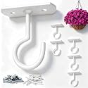 6Pack 2.5in Ceiling Hooks Bulk for Hanging Plants White