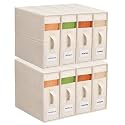 Cotton Linen Sheet Organizers and Storage, 8Pack Off-White