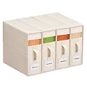 Cotton Linen Sheet Organizers and Storage, 4Pack Off-White