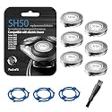 6Pack SH50 Replacement Heads for Series 5000 Shavers (Rounded Shape), Compatible with AquaTouch (S5xxx/AT7xx/AT8xx) and PowerTouch (PT7xx/PT8xx) Models…