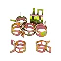 6Pcs 3/4inch Spring Band Type Fuel Hose Clamps, 19mm Silicone Vacuum Hose Pipe Clamp Fasteners, Water Pipe Air Tube Clamps, Fit 19.4-21.4mm OD Hose