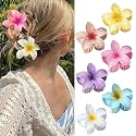 6pcs Claw Clips Elegant Hawaiian Flower Hair