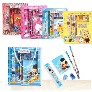 6pcs Cute Cartoon Stationery Set - Includes