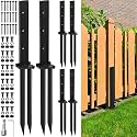 6Pcs Fence Post Repair Kit for 4x4/6x6 Tilted Broken Wood Fence Posts