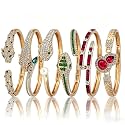 6PCS Gold Designer Classic Bangle Bracelet Set for Women