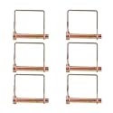 6PCS Heavy Duty PTO and Hitch Lynch Square Pins, Clip and Cast Iron Pull Ring &amp; Positioning Pin for Trucks, Tractors, Hand Carts, Towing Mowing,Lawn Mowers &amp; Trailers(5/16’’ *2-1/2’’)