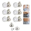 6PCS Perfect Fit Instant Button, Instant Buttons, Jean Replacement Buttons Removable Button No Sew Buttons to Extend or Reduce an Inch to Any Pants Waist in Seconds!