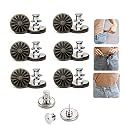 6PCS Perfect Fit Instant Button, Instant Buttons, Jean Replacement Buttons Removable Button No Sew Buttons to Extend or Reduce an Inch to Any Pants Waist in Seconds!