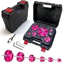 YATOINTO 6Pcs PVC Pipe Reamer Kit - 04529 for PPRK6 Plastic Pipe Fitting Reamer Tool Set (3/4" to 4") | PVC Socket Saver with Carbide Blades, Fits Standard 1/2" Drill for CPVC, PPR, ABS Pipes,Purple