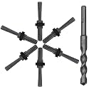 6PCS Rock Splitting Wedges and 1PCS Rotary Hammer Drill Bit, Wedge and Feather Shims, Stone Splitter Tools for Granites, Concretes, Boulders, Volcanic Rocks, Limestone Rocks