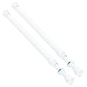 MEXAU Spring Tension Curtain Rod 11-19 Inch, Small Tension Rods, White
