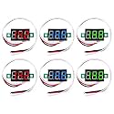 6pcs Voltage Tester 0.36" 3 Wire DC 0-30V 3-Digit Voltmeter Gauge Tester 3 Colors LED Display Voltage Tester Small Battery Monitor Voltage Meter Blue Red Green