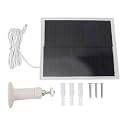 6W 5V Monocrystalline Silicon Solar Panel, Portable Solar Charger with IP65, Slim Design Solar Panel Charging Kit for Outdoor Activities, Includes Monitor Camera Bracket (White)