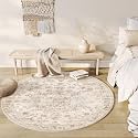 6x6 Beige Neutral Round Rug