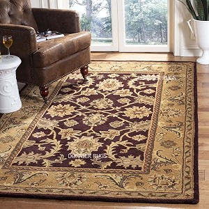 6x6 Ft Square Wool Rug - Hand-Tufted