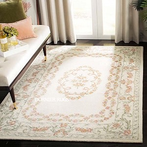 6x6 Ft Square Wool Rug - Hand-Tufted
