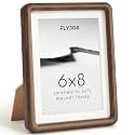 6x8 Picture Frame, Natural Solid Walnut Wood Photo Frame, Rounded Corner