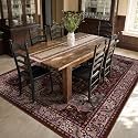 6x9 Burgundy Red and Black Vintage Boho Oriental Soft Washable Area Rug