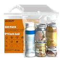 6x9 Clear Resealable Zip Bags, 500 Count, 2 Mil
