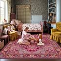 6x9 Magenta Fuchsia Hot Pink Vintage Boho Oriental Soft Washable Area Rug