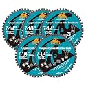 7-1/4" 48T Metal Circular Saw Blade - 5-Pack EXFEIN Tungsten Carbide Tipped Saw Blade Arbor 5/8" for Metal Sheet or Pipe, Angle Iron, Rebar, Ferrous Metals, Non-Ferrous Metals