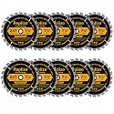 7-1/4 Inch Circular Saw Blade 10 Pack, 24T Carbide Tipped Framing Blades