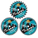 7-1/4 Inch Circular Saw Blades with 5/8" Arbor, TCT Saw Blades 24T+40T+60T for Cutting Wood, Plastic and Composite Materials