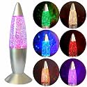 7.28' Glitter Groovy Glow Liquid Motion LED Lamp - Multiple Colors Changing for Adults and Kids - USB Cable Gift and Bedroom Decoration