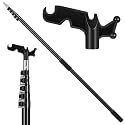 7-36 Ft Telescopic Extension Pole with Hook for Xmas Lights, Black