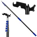 7-36 Ft Telescopic Extension Pole with Hook for Xmas Lights, Blue