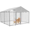 7.75 x 7.75 FT Large Outdoor Dog Kennel, Heavy Duty Dog Enclosure