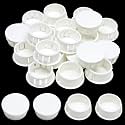 7/8 In/22 mm White Plastic Hole Plugs for Round Holes