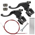 7/8" 22mm Left & Right Brake Handle Levers and 61in Mini Bike Brake Cable fit for Coleman CT100U CC100X Baja Doodle Bug DB30 Motovox MBX10 MBX11 Monster Moto MMB80 97cc 98cc Powersport Parts