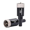 7/8" Diamond Hole-Saw Bits with Pilot Drill Bit - 2pc 7/8 in Diamond Tipped Tile Hole Saws with Guiding Bit for Accurate Drilling, for Porcelain Tile Ceramic Pottery Granite Stone Glass Bottles 22mm