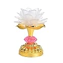 7 Colorful LED Lotus Buddhist Lamp, Buddha Lotus Light, Buddhist Supplies - White