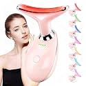 Face and Neck Massager Tool, 7 Colors LED Womens Skin Care Facial Massager for Skin Rejuvenation, Lifting, Toning, Glow Boost