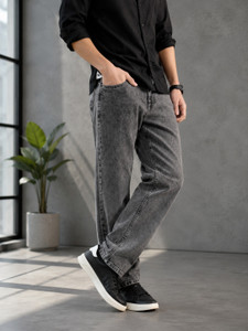 7 CUTS Straight Fit Men Grey Jeans