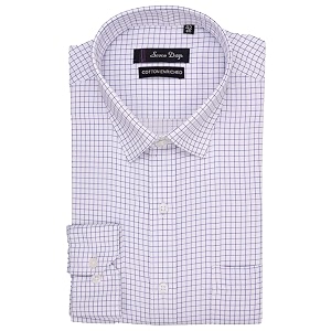 7-days men39s checkered formal shirt - premium cotton blend regular fit longfull sleeve  gents check shirt for office business and work wear