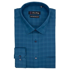 7-days men39s checkered formal shirt - premium cotton blend regular fit longfull sleeve  gents check shirt for office business and work wear