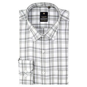 7-DAYS Mens Premium Checks Formal Shirt -