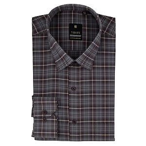7-DAYS Mens Premium Checks Formal Shirt -