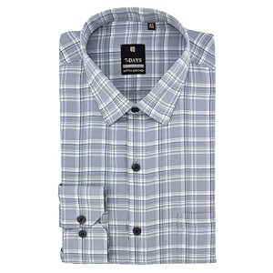 7-DAYS Mens Premium Checks Formal Shirt -