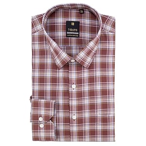 7-DAYS Mens Premium Checks Formal Shirt -